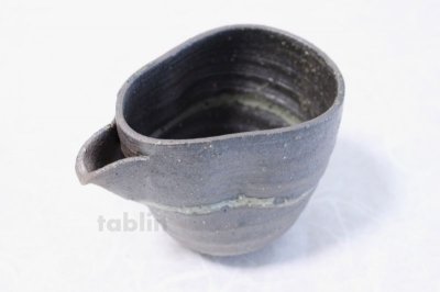 Photo3: Shigaraki pottery Japanese Sake bottle & cup set waraku rei shuki