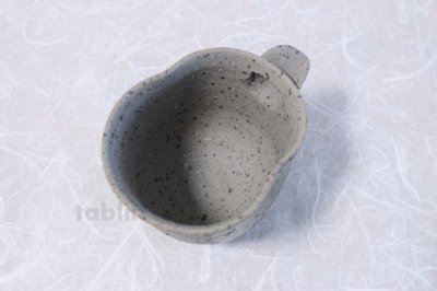 Photo3: Shigaraki pottery Japanese Sake bottle & cup set warabi chuki