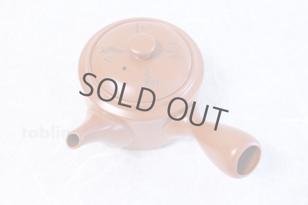Photo5: Tokoname ware Japanese tea pot kyusu stainless strainer Takeharu kiln 500ml (5)