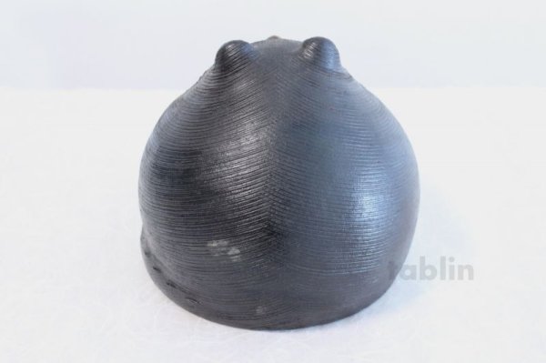 Photo4: Shigaraki pottery Japanese figurineTanuki Raccoon Dog Ofuku H17cm (4)