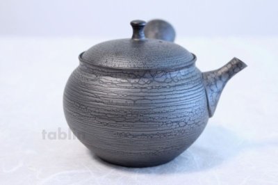 Photo3: Tokoname ware Japanese tea pot kyusu ceramic strainer YT Shoryu tenmoku 390ml