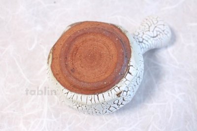 Photo2: Hagi yaki ware Japanese tea pot White kairagi Shoun kyusu pottery tea strainer 
