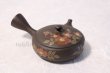 Photo4: Tokoname ware Japanese tea pot Gyokko ceramic tea strainer red flower flat 140ml (4)