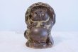 Photo1: Shigaraki pottery Japanese figurineTanuki Raccoon Dog Hineri H22cm (1)