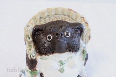 Photo1: Shigaraki pottery Japanese Tanuki Raccoon Dog Koge Fuku H21cm