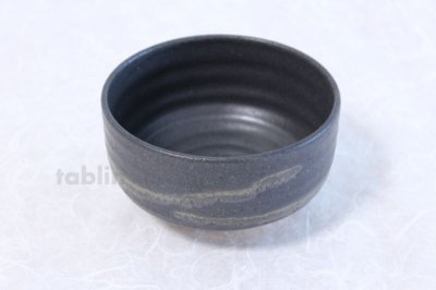 Photo2: Shigaraki pottery Japanese tea bowl black do nagashi chawan Matcha Green Tea 