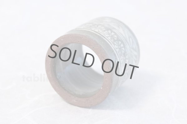 Photo4: Kiyomizu Kyoto porcelain Japanese tea ceremony lid rest Futaoki mishima Kiyokazu (4)