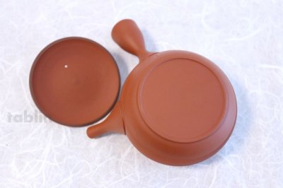 Photo2: Tokoname YT ware Japanese tea pot Gyokko ceramic tea strainer red syudei 300ml