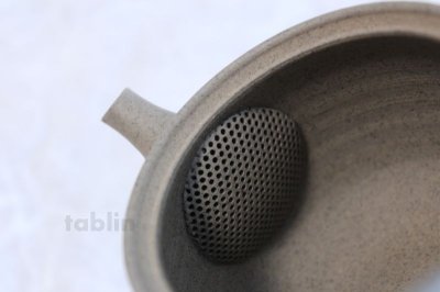 Photo1: Tokoname ware Japanese tea pot Gyokko ceramic tea strainer yakishime ko ma 250ml