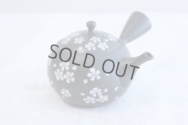 Photo2: Tokoname ware Japanese tea pot kyusu ceramic strainer YT Hokuryu plum k 350ml (2)