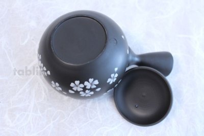 Photo2: Tokoname ware Japanese tea pot kyusu ceramic strainer YT Hokuryu plum k 350ml