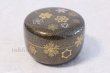 Photo1: Tea Caddy Japanese hira Natsume Echizen Urushi lacquer Matcha container snow (1)
