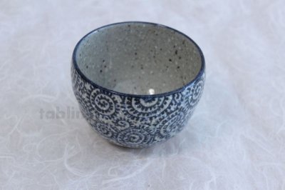 Photo1: Mino ware Japanese pottery matcha chawan tea bowl toga tako karakusa noten  