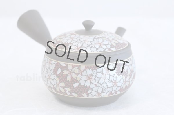 Photo1: Tokoname Kutani collaborate Japanese tea pot ceramic tea strainer sakura 270ml (1)