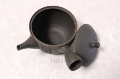 Photo2: Tokoname ware Japanese tea pot kyusu ceramic strainer YT Sekiryu notafushi 300ml