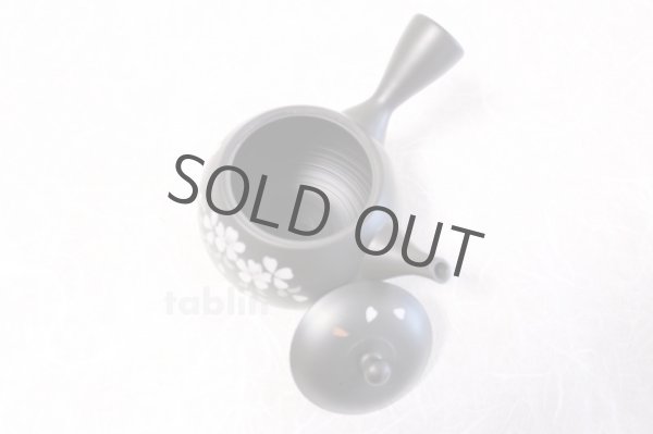 Photo5: Tokoname ware Japanese tea pot kyusu ceramic strainer YT Hokuryu sakura 300ml (5)