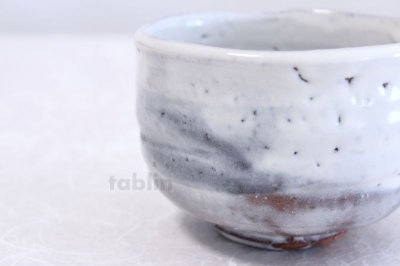 Photo1: Hagi yaki ware Japanese tea bowl white glaze raku Keizo chawan Matcha Green Tea 