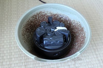 Photo3: Electric charcoal heater Japanese tea ceremony Shigaraki pottery benibachiburo
