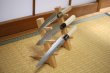 Photo3: ibuki Japanese tsuga wooden stand display shelf holder tower rack kit for 3 knives (3)