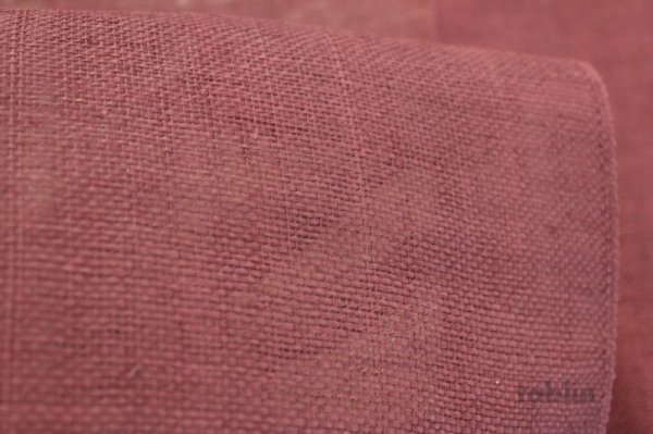 Photo3: Noren Mitsuru Japanese linen door curtain Bengarazome rabbit aka 88 x 150cm (3)