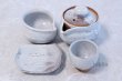 Photo2: Japanese tea set pot cups Houhin White glaze pottery tea strainer 260ml (2)