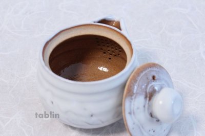 Photo1: Japanese tea set pot cups Houhin White glaze pottery tea strainer 260ml