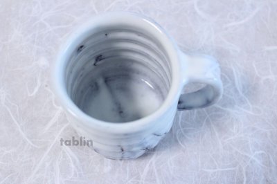 Photo2: Hagi yaki ware Japanese pottery mug coffee cup to white glaze Keiichiro 300ml