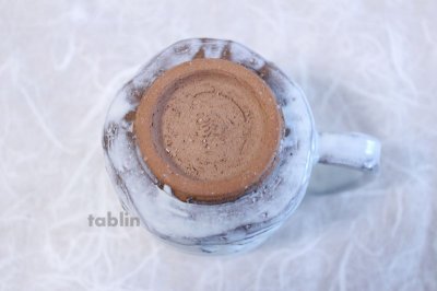 Photo3: Hagi yaki ware Japanese pottery mug coffee cup to white glaze Keiichiro 300ml