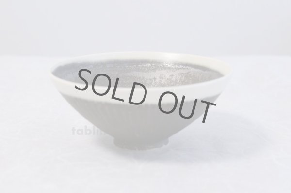 Photo1: Kiyomizu porcelain Japanese matcha tea bowl shirokuro Hira Daisuke Tokinoha (1)