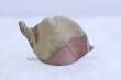 Photo1: Shigaraki pottery Japanese small vase leaf H 75mm (1)