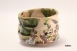 Photo1: Mino ware tea bowl Oribe hanamon chawan Matcha Green Tea Japan (1)