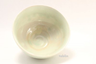 Photo2: Tokoname ware tea bowl light green glaze kobiki chawan Matcha Green Tea Japanese