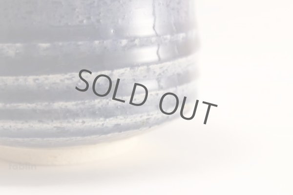 Photo4: Mino yaki ware Japanese tea bowl indigo blue glaze chawan Matcha Green Tea (4)