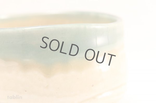 Photo4: Mino yaki ware Japanese tea bowl Oribe chawan Matcha Green Tea (4)