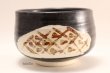 Photo1: Mino yaki ware Japanese tea bowl Shino kuro yu chawan Matcha Green Tea (1)