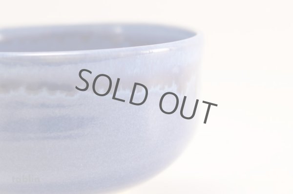 Photo3: Kiyomizu Kyoto yaki ware Japanese tea bowl Blue chawan Matcha Green Tea (3)