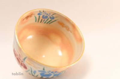 Photo1: Kiyomizu Kyoto yaki ware Japanese tea bowl KenzanSakura chawan Matcha Green Tea