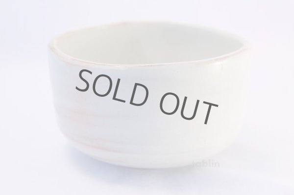 Photo3: Mino yaki ware Japanese tea bowl Gohonte haku chawan Matcha Green Tea (3)