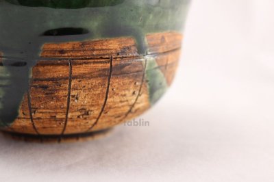 Photo3: Mino yaki ware Japanese tea bowl Ayabe daifuku toga chawan Matcha Green Tea