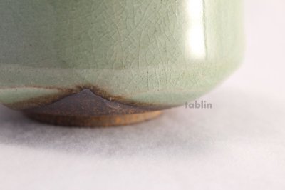 Photo3: Mino yaki ware Japanese tea bowl green glaze chawan Matcha Green Tea