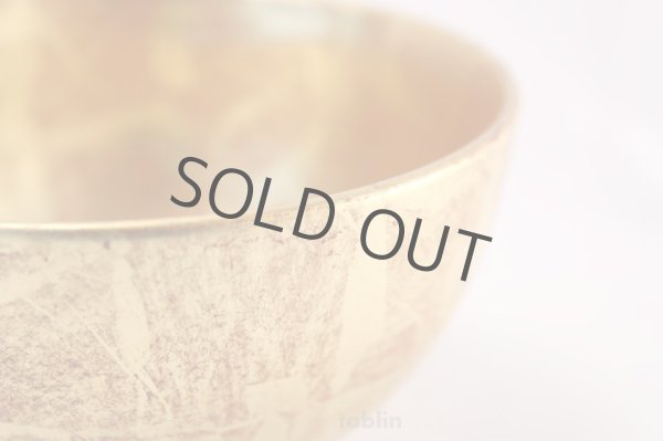 Photo4: Kutani yaki ware tea bowl Kinpaku sai Akiyama chawan Matcha Green Tea Japanese (4)