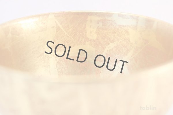 Photo5: Kutani yaki ware tea bowl Kinpaku sai Akiyama chawan Matcha Green Tea Japanese (5)