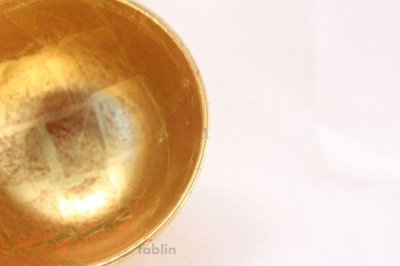 Photo1: Kutani yaki ware tea bowl Kinpaku sai Akiyama chawan Matcha Green Tea Japanese