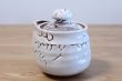 Photo2: Hagi yaki ware Japanese tea pot White Keizo wa kyusu pottery tea strainer 400ml (2)