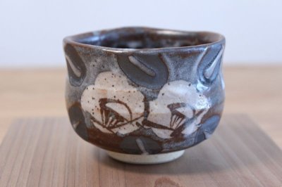 Photo1: Mino yaki ware Japanese tea bowl Sanchabana toga Noten chawan Matcha Green Tea