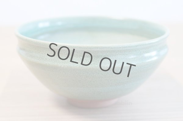 Photo2: Mino yaki ware Japanese tea bowl Ryoku kessho kyo tei chawan Matcha Green Tea (2)