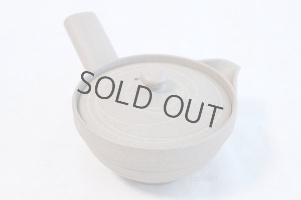 Photo3: Tokoname yaki ware Japanese tea pot Yakishime morisei ceramic tea strainer 200ml (3)