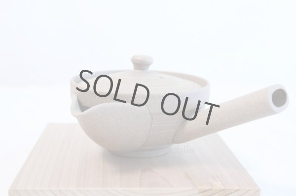 Photo4: Tokoname yaki ware Japanese tea pot Yakishime morisei ceramic tea strainer 200ml (4)