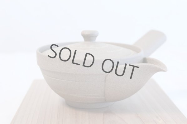 Photo5: Tokoname yaki ware Japanese tea pot Yakishime morisei ceramic tea strainer 200ml (5)