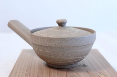 Photo2: Tokoname yaki ware Japanese tea pot Yakishime morisei ceramic tea strainer 200ml